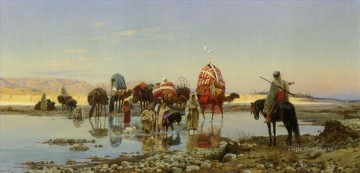 フォード・ユージン・ジラルデを横切るアラブのキャラバン オリエンタリスト Oil Paintings